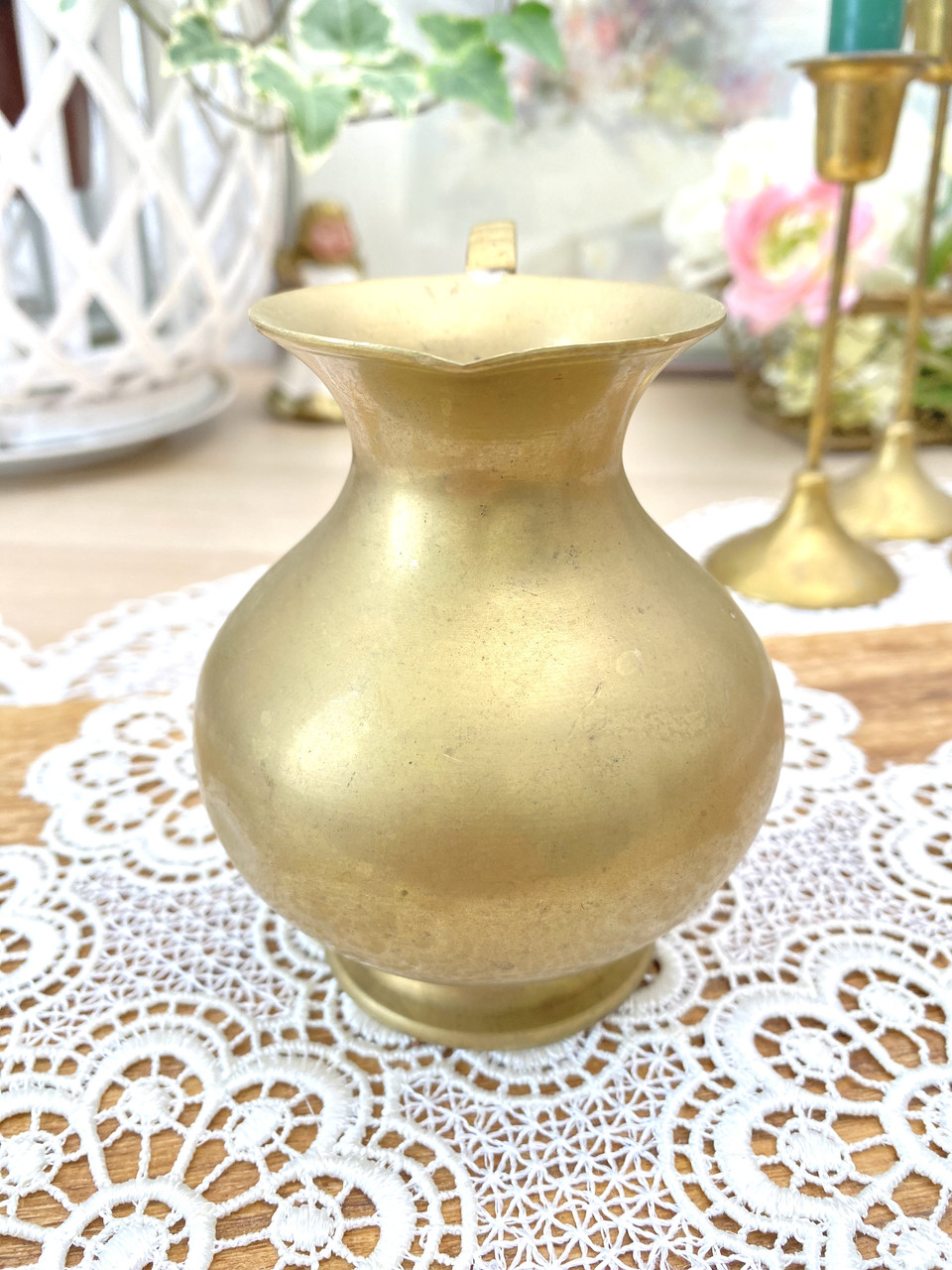 Старий німецький латунний глечик, латунь, Німеччина, 250 мл, вінтаж