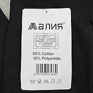 Колготки жіночі безшовні поліамід з начосом Алія, чорні, розмір XL-4XL, С-01, фото 3