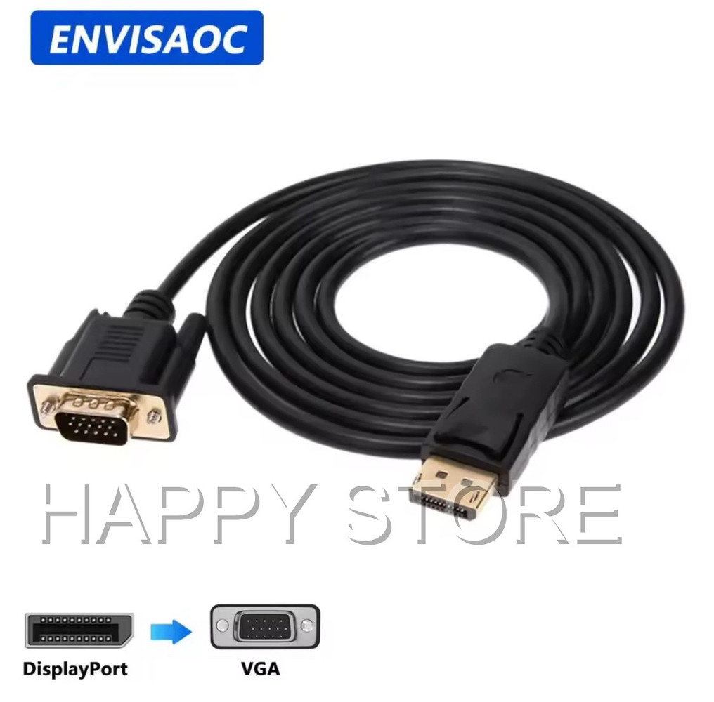 Кабель DisplayPort до VGA 1.8 м, кабель перехідник Displayport-VGA (ID ...