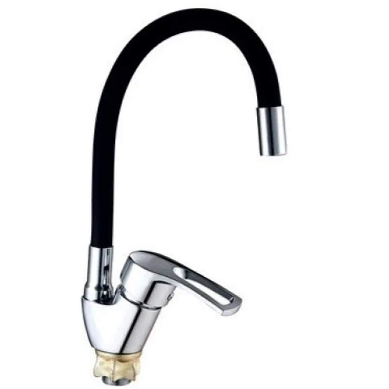 Змішувач для кухні Mixxus YUB4-181 Reflector Black з чорним силіконовим виливом (MI6481), фото 1