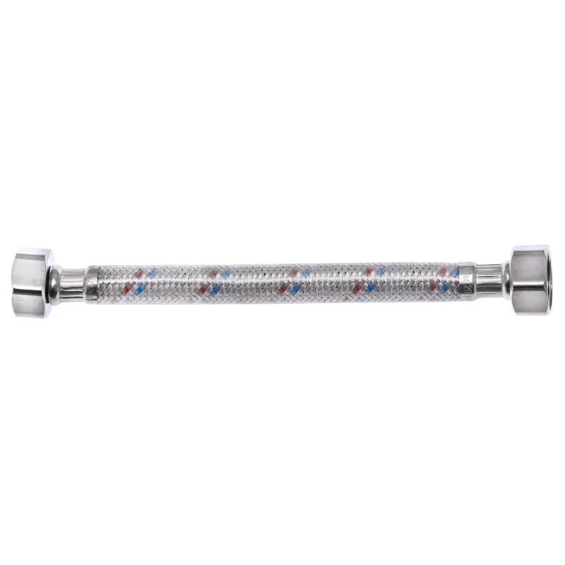 Гнучкий шланг для під'єднання води гайка 1/2" — гайка 1/2" (60 см) (силик. оболонка) Zerix (ZX3010, фото 1