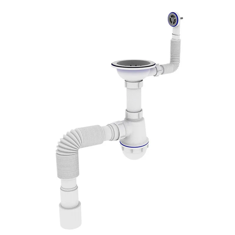 Сифон для кухні Zerix SK-02-C 3 1/2"x40 з нарізним випуском і круглим переливом (ZX4954), фото 1