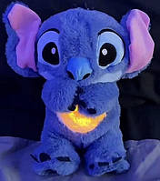 М'яка іграшка Нічник Стіч Дихає звукові ефекти Ліло та Стіч Stich Синій
