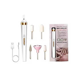 Портативний фрезер-ручка на USB (працює від павер банку) - 20 000 об./хв., 15 Вт Білий