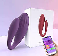 Вибратор для пар, вагинально клиторальный стимулятор, интимная игрушка для женщины, управление через смартфон