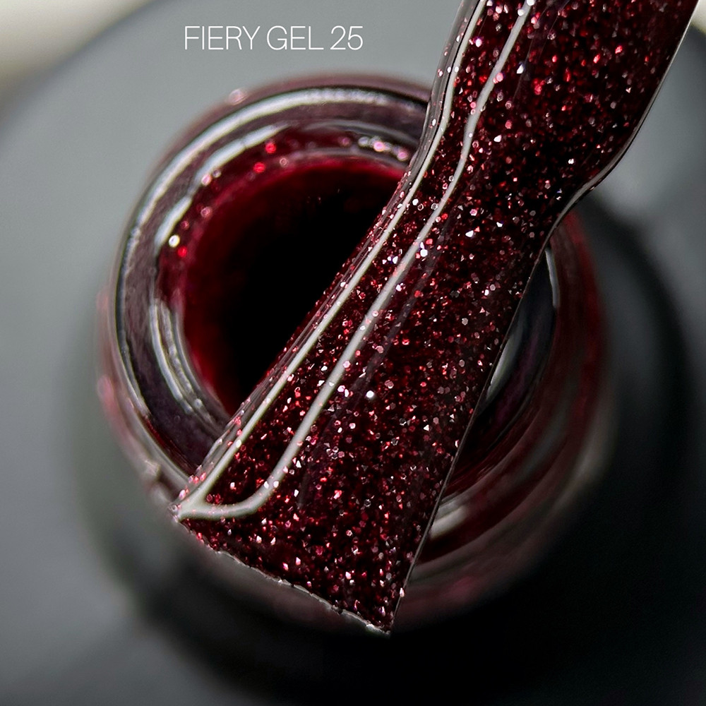 Гель лак для нігтів Saga Fiery Gel №25 вишневий 8мл