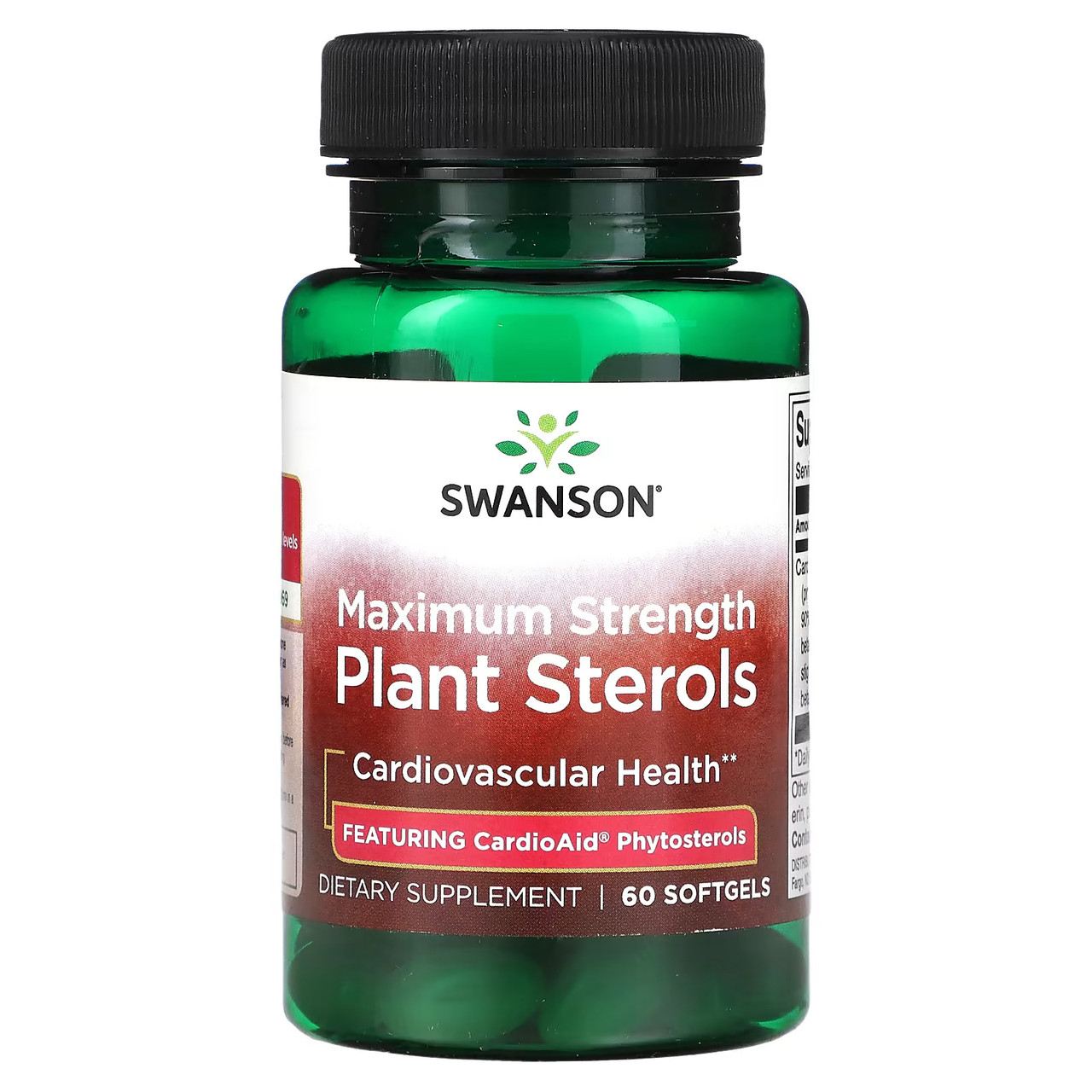Рослинні стерини максимальної міцності Swanson Plant Sterols, Maximum Strength, 60 Softgels
