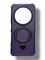 Протиударний чохол Pivot для Poco C75 з кільцем підставкою фіолетовий