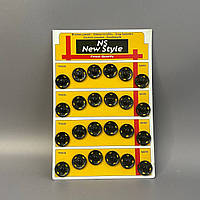 D=16,5 мм, пришивні застібки-кнопки для одягу  24шт метал колір чорний