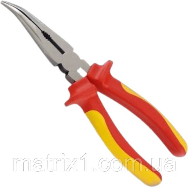 Щипці електромонтажні подовжені гнуті L = 160 мм із ізоляцією 1000 V YATO YT-21156, фото 1