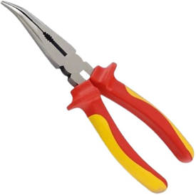 Щипці електромонтажні подовжені гнуті L = 160 мм із ізоляцією 1000 V YATO YT-21156