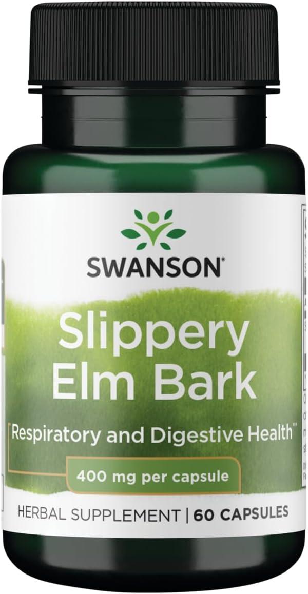 Кора в'яза слизького Swanson Slippery Elm Bark, 400 mg 60 Capsules