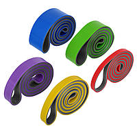 Набір гуми петель для підтягувань та тренувань двошарова 5шт DUAL POWER BAND