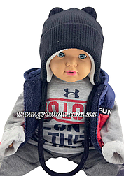 Оптом дитячі в'язані шапки 46, 48, 50, 52, 54 розмір теплі головні убори опт (ОШТ359)