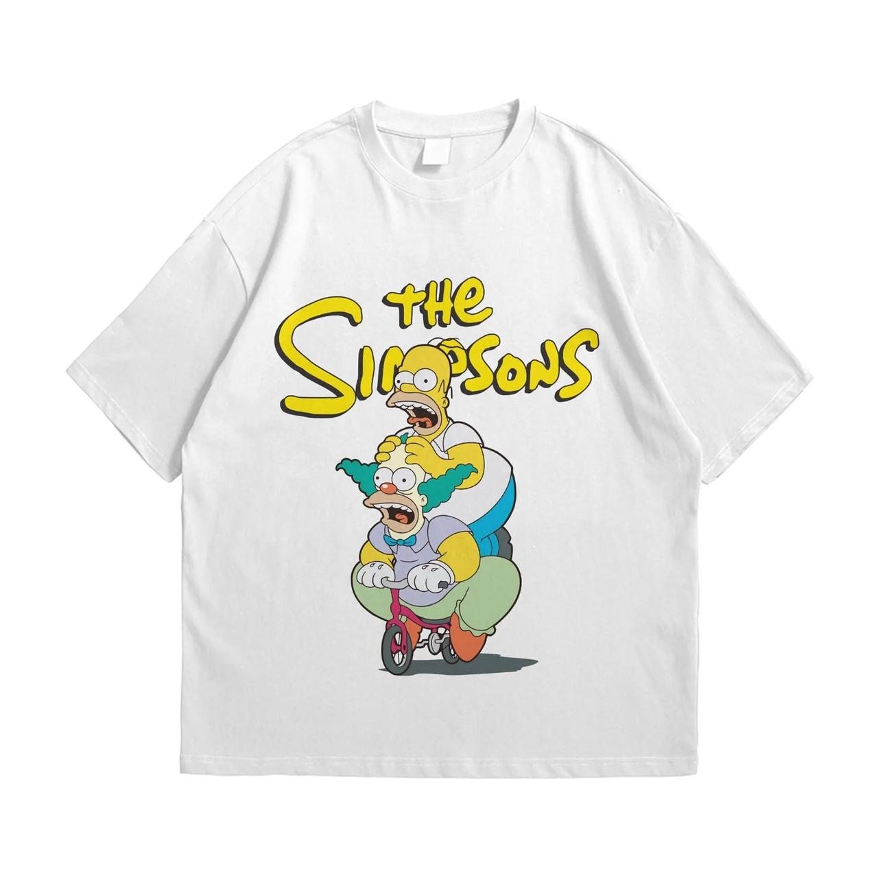Футболка з принтом Сімпсони Гомер і Красті S Білий, фото 1