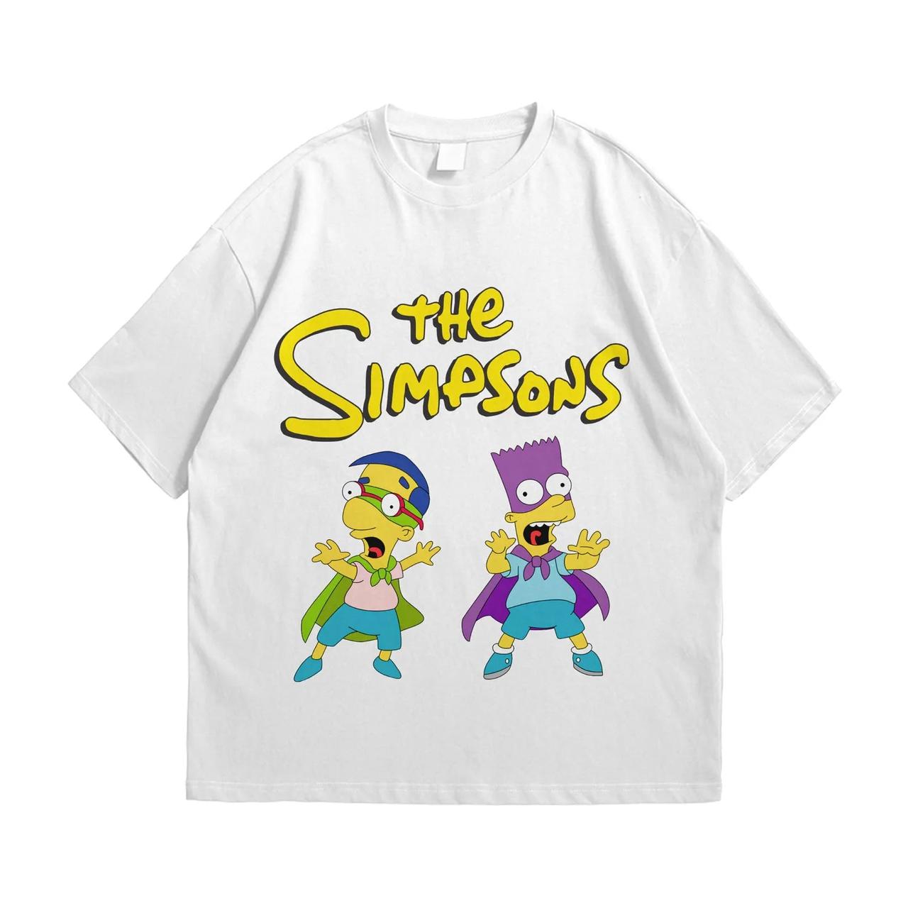 Футболка з принтом Сімпсони Барт і Мілгаус XL Білий, фото 1