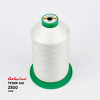 Нитка для бісеру білий колір 2500 Tytan 100 (10 000 метрів)