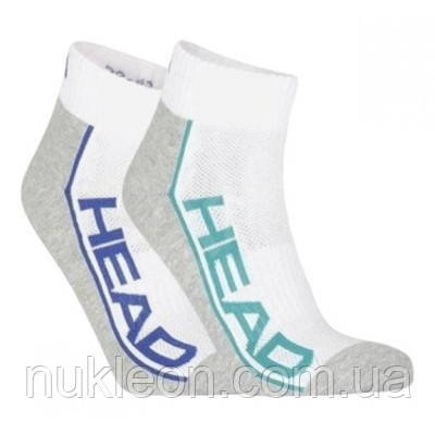 Популярний! Шкарпетки Head Qperformance Quarter 791019001-003 2 пари Білий/Сірий/Мультиколор 39-42 (8720245076340) - Краща якість