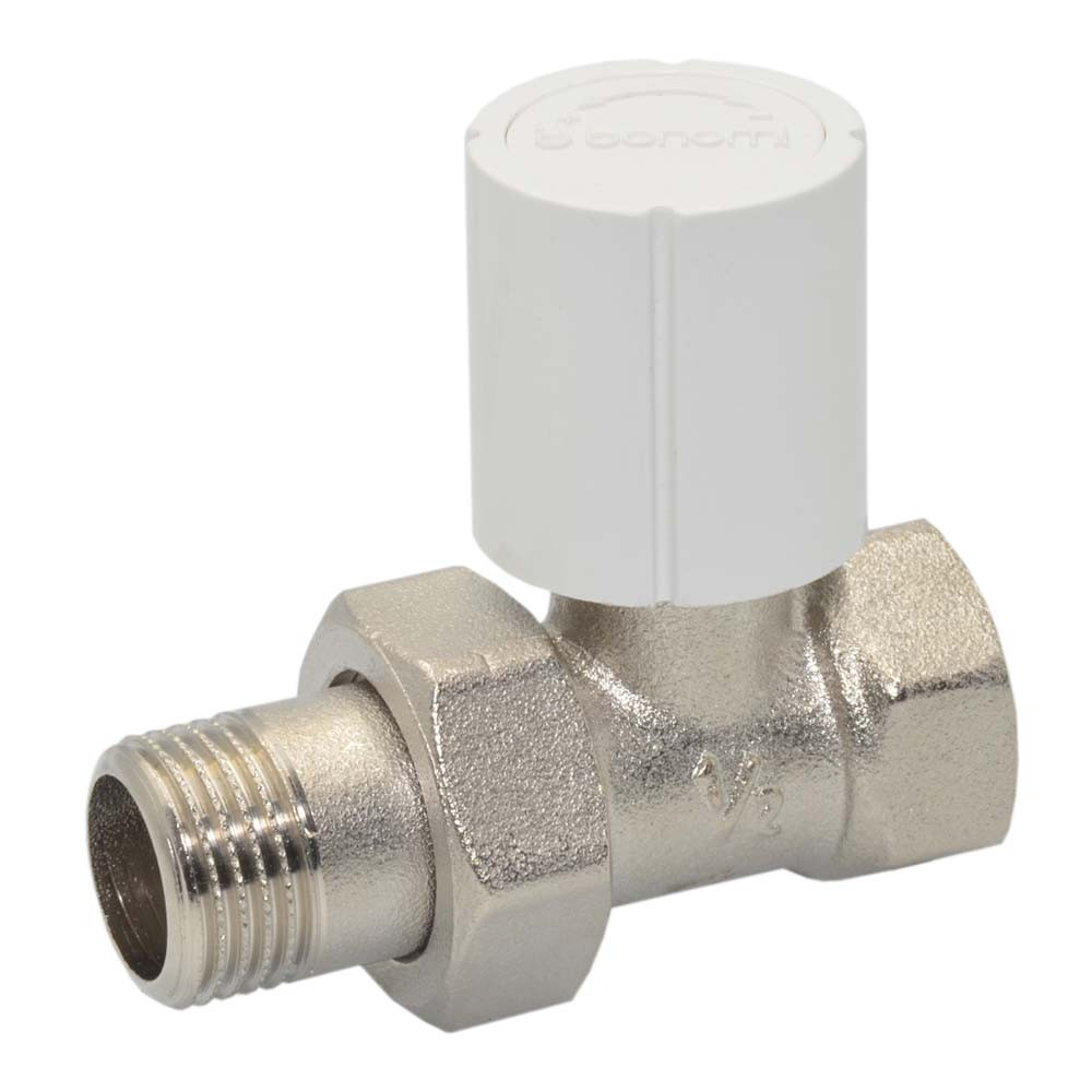Клапан радіаторний прямий Bonomi 1/2"x1/2" ручне регулювання (Італія) 56020404, фото 1
