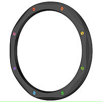 Комплект для Xiaomi Watch S3/S4 Black-multicolor (безель ATR+шкіряний ремінець), фото 5