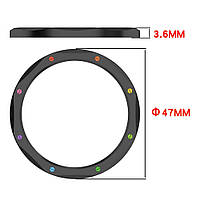 Безель металевий для смарт годинника Xiaomi Watch S3/S4 Black-multicolor + захисне скло, фото 7