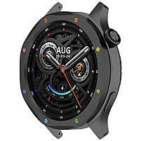 Комплект для Xiaomi Watch S3/S4 Black-multicolor (безель ATR+шкіряний ремінець), фото 4