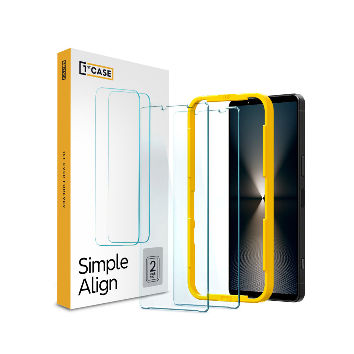 Захисне скло 1stcase SimpleAlign Tempered Glass 2-pack до Sony Xperia 1 VI Clear (SLA3006)