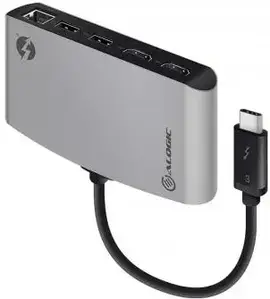 Док-станція для ноутбука Alogic ThunderBolt 3 Dual Space Grey (TB3D2HDPBLSGR)