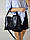 Жіноча сумка через плече стильна кроссбоді сумочка чорна лакова екошкіра рептилія, фото 6