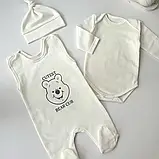 Теплий комплект для новонародженого з футеру, фото 5