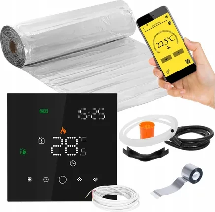 Нагрівальний мат Mission Air Zestaw Mata Grzewcza Pod Panele Mal-160WxM² 6M² ZESTAWMAL160WM6M+LEOBLACK, фото 1