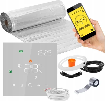 Нагрівальний мат Mission Air Zestaw Mata Grzewcza Pod Panele Mal-160WxM² 4M² ZESTAWMAL160WM4M+LEOWHITE, фото 1