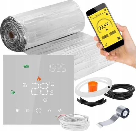 Нагрівальний мат Mission Air Zestaw Mata Grzewcza Pod Panele Mal-160WxM² 12M² ZESTAWMAL160WM12M+LEOWHITE, фото 1