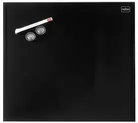 Дошка для презентацій Nobo Сухостирально-магнітна дошка Diamond 45x45см скляна чорна