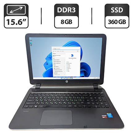 Ноутбук Б-клас HP Pavilion 15/ 15.6" (1366x768)/ AMD A8-6410/ 8 GB RAM/ 360 GB SSD/ Radeon R5, фото 1
