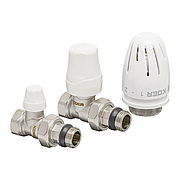 Комплект для під'єднання радіатора KOER Чехия SET-12 — 1/2"x1/2" (прямий) з термоголовкою ВН (KR3177)