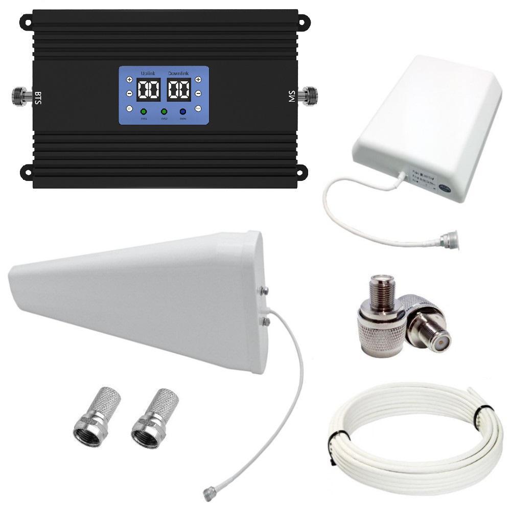 Репітер підсилювач мобільного зв'язку і інтернету Lintratek KW25A-GD GSM 2G 4G LTE 900 1800 МГц (12/8 дБі), фото 1