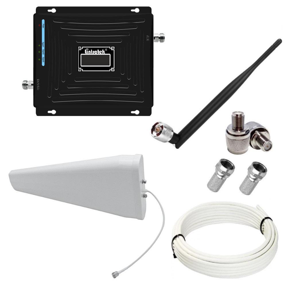 Репітер підсилювач мобільного зв'язку і інтернету Lintratek KW19L-GDW GSM 3G 4G 900 1800 2100 МГц (12/I дБі), фото 1