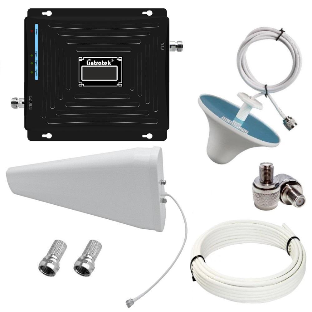 Репітер підсилювач мобільного зв'язку і інтернету Lintratek KW19L-GDW GSM 3G 4G 900 1800 2100 МГц (12/3 дБі), фото 1