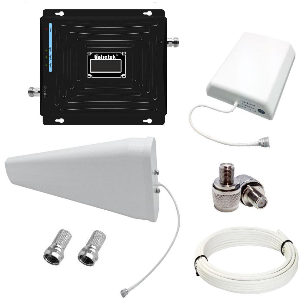Репітер підсилювач мобільного зв'язку і інтернету Lintratek KW19L-GDW GSM 3G 4G 900 1800 2100 МГц (12/8 дБі), фото 1