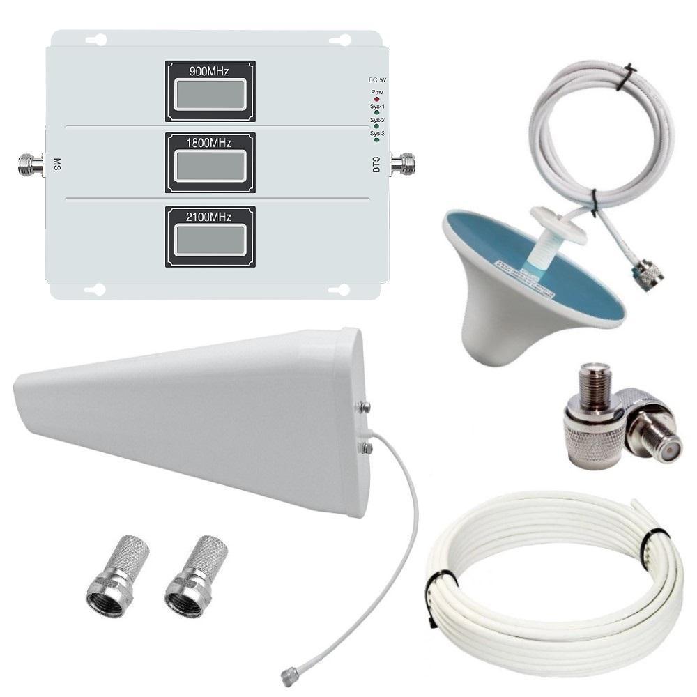 Репітер підсилювач мобільного зв'язку і інтернету Lintratek KW20L-GDW GSM 3G 4G 900 1800 2100 МГц (12/3 дБі), фото 1