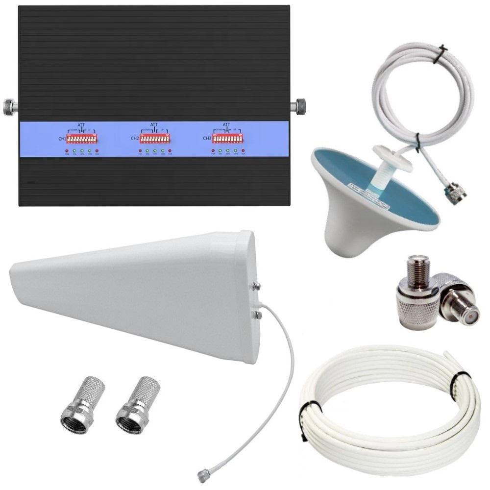 Репітер підсилювач мобільного зв'язку і інтернету Lintratek KW25A-GDW GSM 3G 4G 900 1800 2100 МГц (12/3 дБі), фото 1