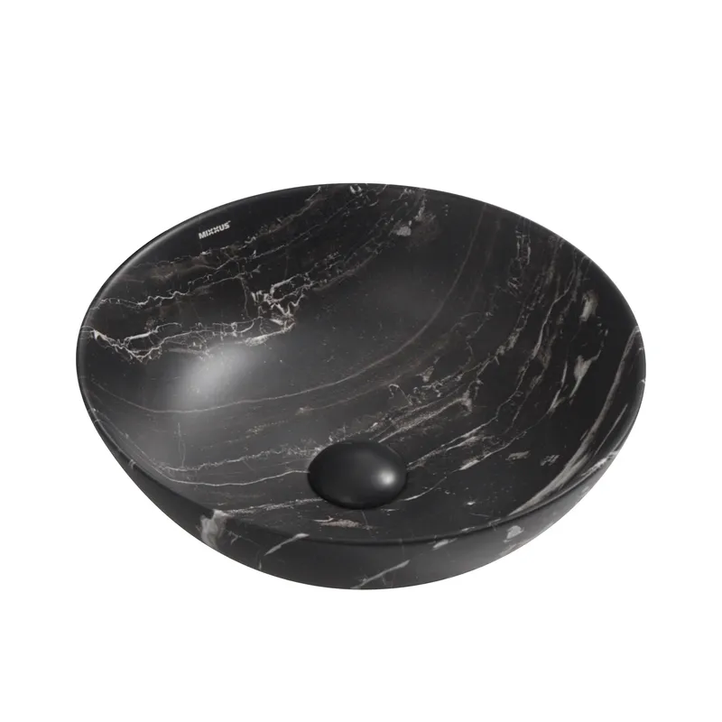 Раковина накладна Mixxus Premium ELLIPSE-0106 MARBLE 390х390х140mm (MP6533), фото 1