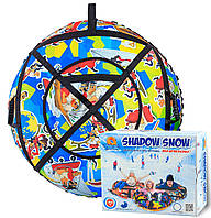 Тюбінг для катання 100 см "Козаки" (Оксфорд, ПВХ) ватрушка надувна