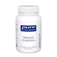 Знижений Глутатіон, Reduced Glutathione, Pure Encapsulations, для здоров'я клітин та функції печінки, 120 капсул