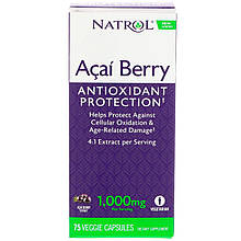 Асаї (супер), AcaiBerry, Natrol, 1000 мг, 75 капсул