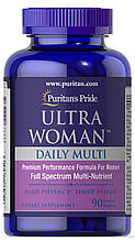 Мультивітаміни для жінок ультра, Woman ™ Daily Multi Timed, Puritan's Pride, 90 каплет