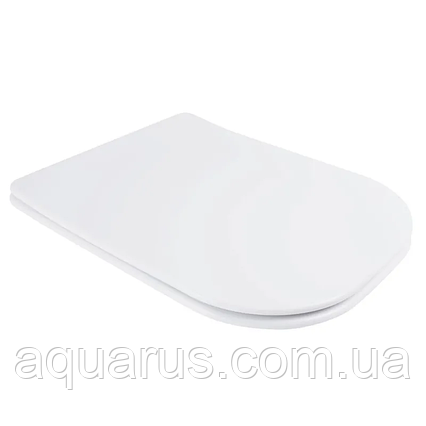 Сидіння-кришка для унітазу Mixxus SEAT COVER QUADRO-2003 з мікроліфтом 430х338х35mm (MI6689), фото 1