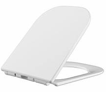 Сидіння-кришка для унітазу Mixxus SEAT COVER QUADRO-2003 з мікроліфтом 430х338х35mm (MI6689), фото 5