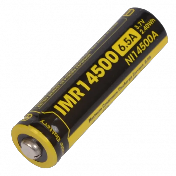 Акумулятор IMR 14500 Nitecore NL14500A 650mAh 3.7V 6.5А (Чорно-жовтий)